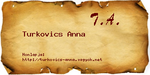 Turkovics Anna névjegykártya