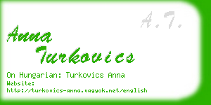 anna turkovics business card